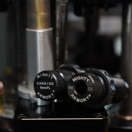 mighty armory 9mm carbide reloading dies for resizing and crimping