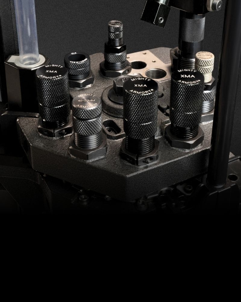 set of mighty armory reloading dies on a FA X-10 press