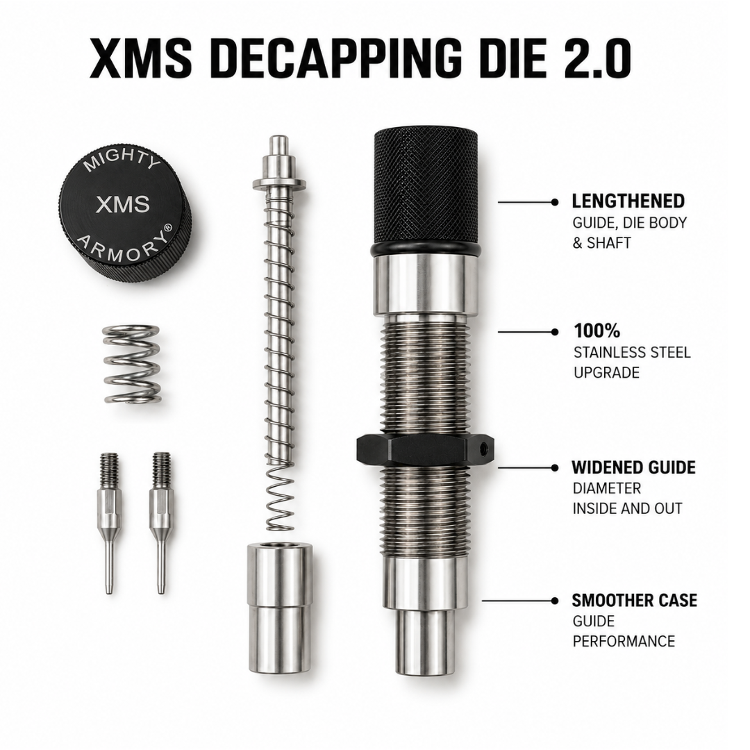 autocentering stainless steel decapping die for progressive presses